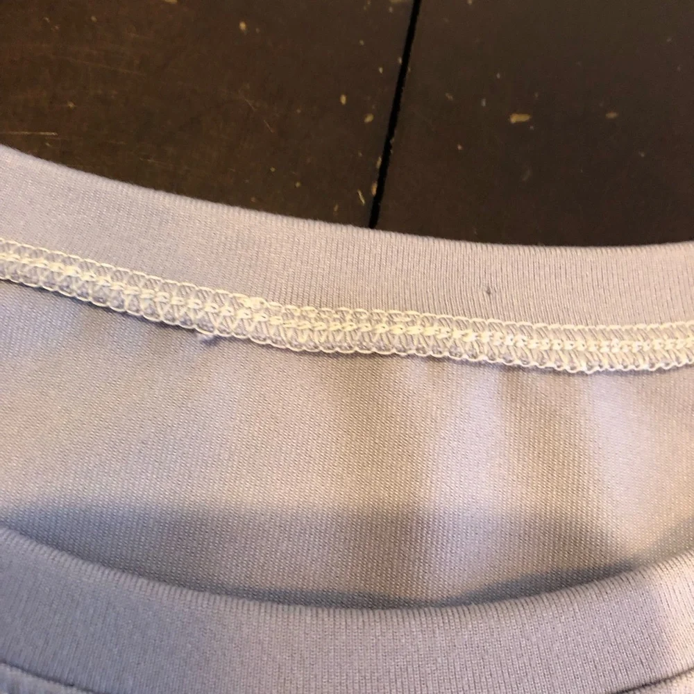 Alo light blue long sleeve cropped athletic top